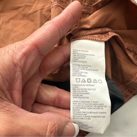 Prana Railay Skort in Terra Gingham Print WOMEN'S XL - Picture 9 of 10